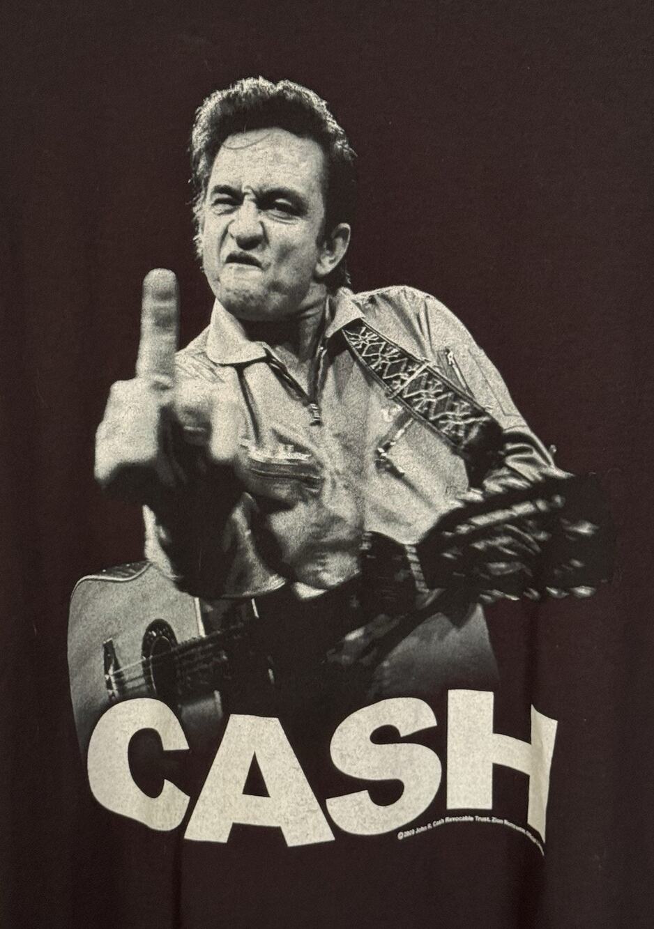 Zion Rootswear 2XL Johnny Cash Graphic Short Sleeve T-Shirt
